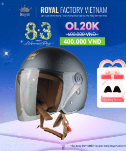 Nón Bảo Hiểm 3/4 Có Kính OL20K Royal Helmet Chính Hãng, Mũ Bảo Hiểm Thời Trang | Trực tiếp từ NSX